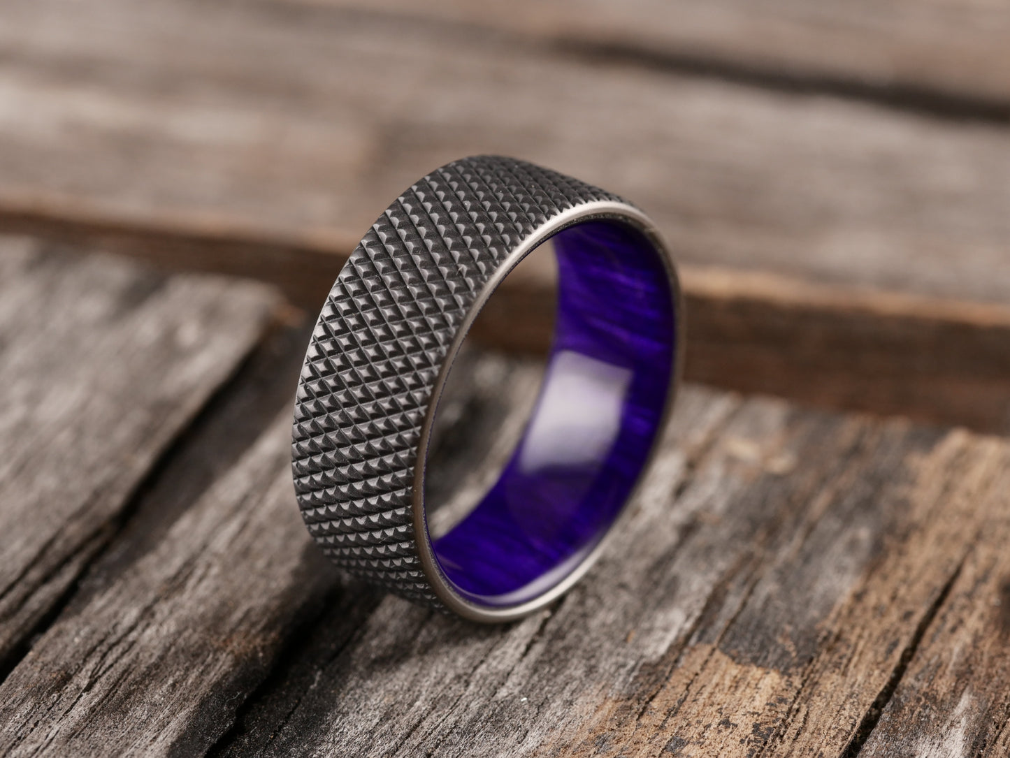 Knurled Duality (Dark Gunmetal & Royal Purple)