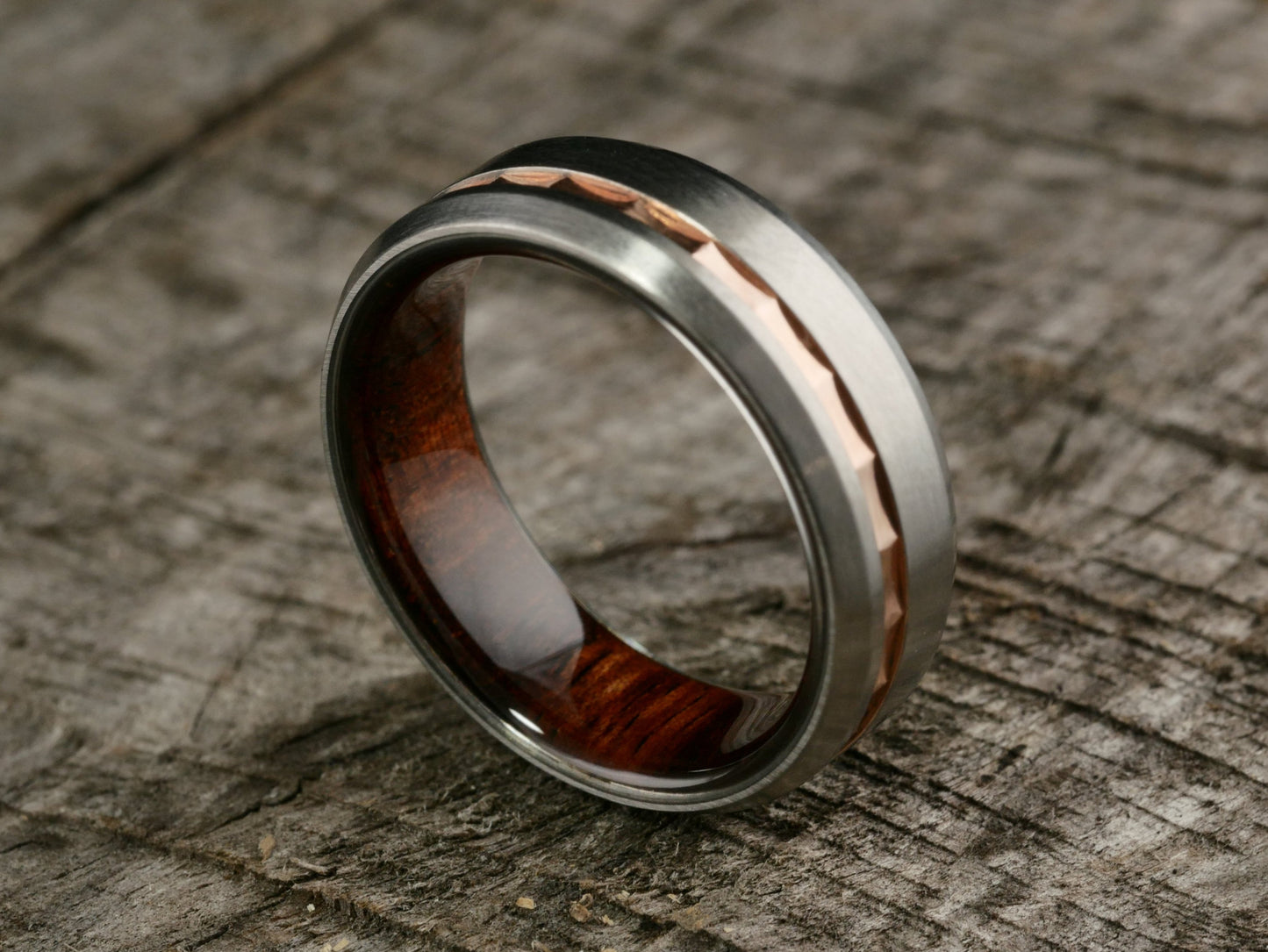 Brushed Duality+ (Koa & Wavy 14K Rose Gold)