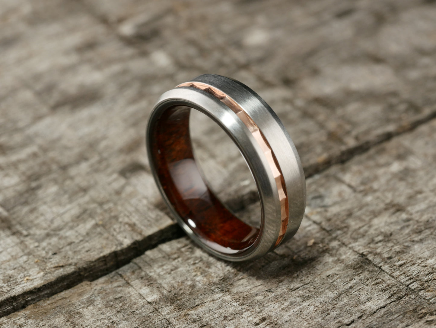 Brushed Duality+ (Koa & Wavy 14K Rose Gold)