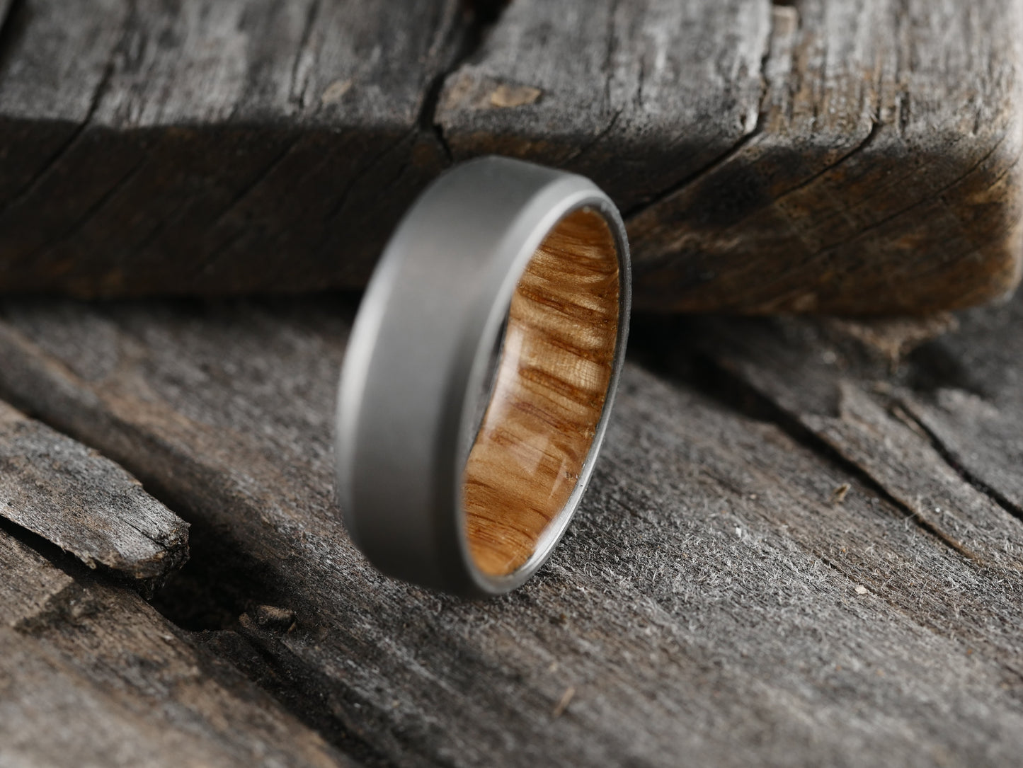 Stonewashed Duality (whiskey barrel wood w/bevel)