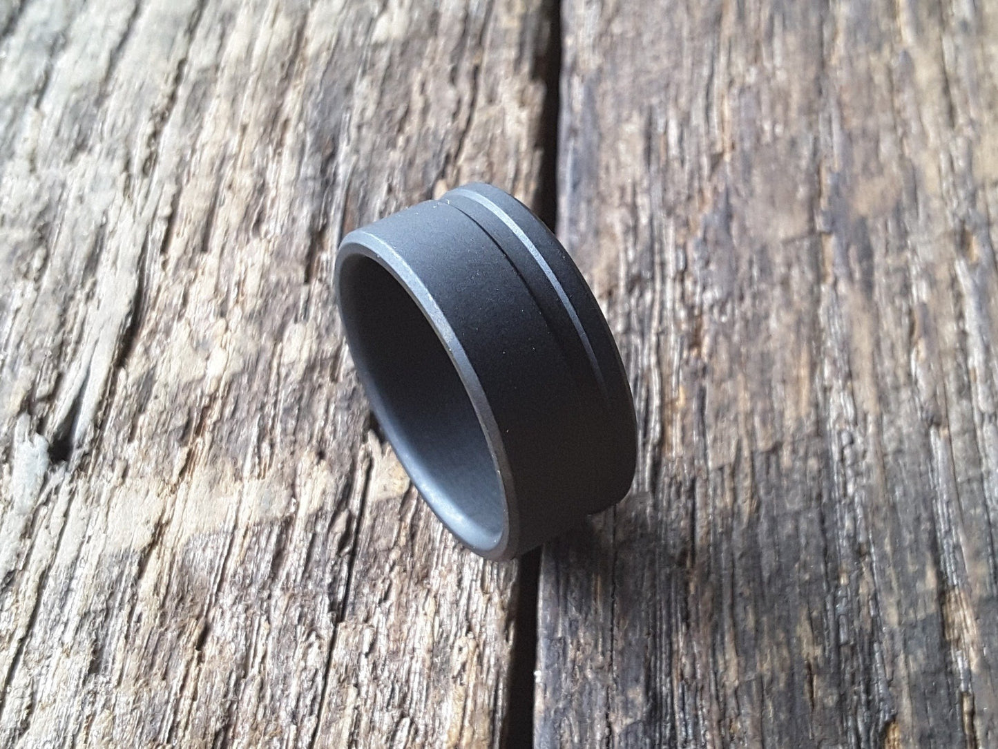 Orbit - Blackened Titanium Men's Ring