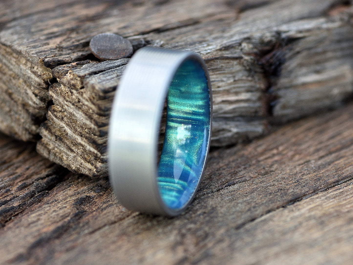 Duality (Aurora) - Men's Titanium Wedding Band