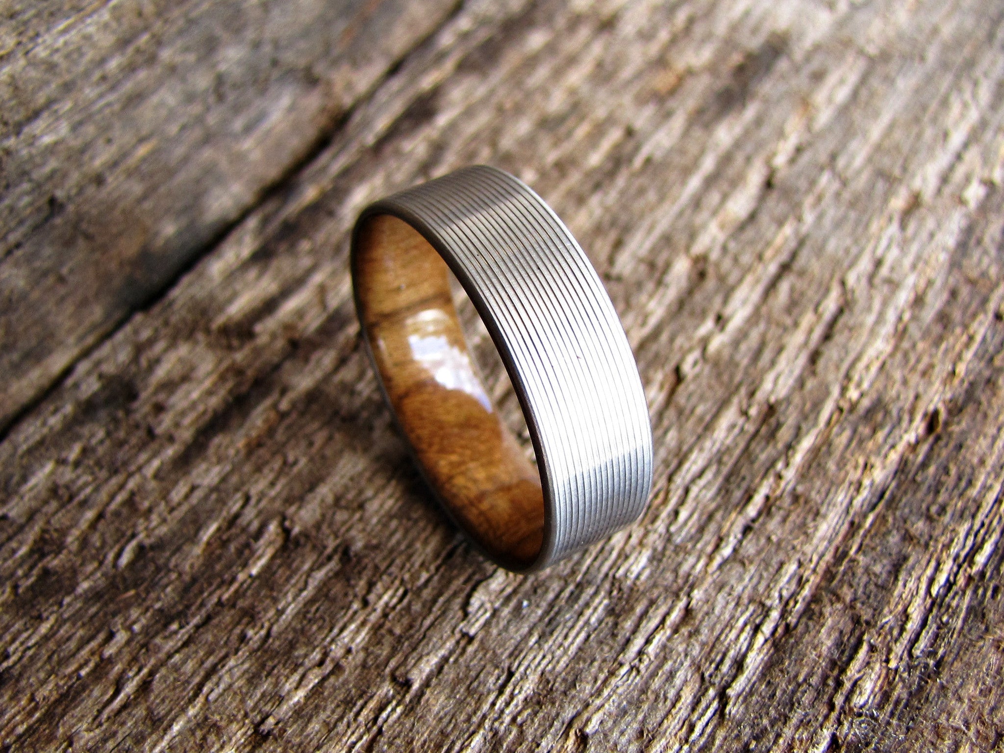 Men's wood and metal ring | Titanium and wedding band – Richter Scale Rings