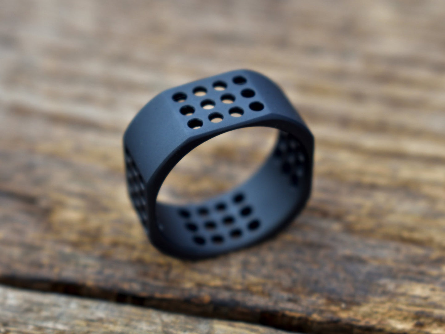 Origin X - Wide Matte Black Titanium Ring