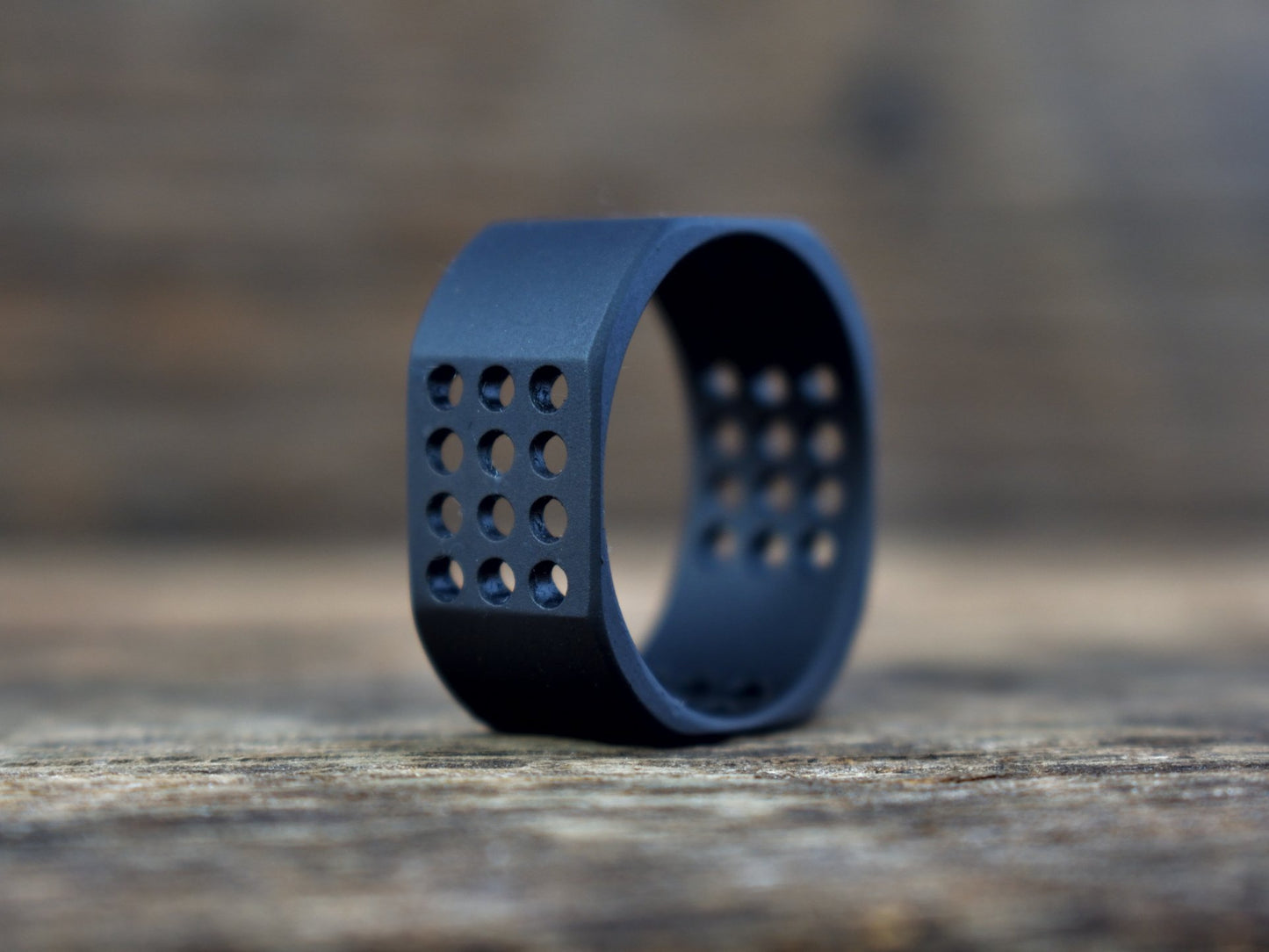 Origin X - Wide Matte Black Titanium Ring
