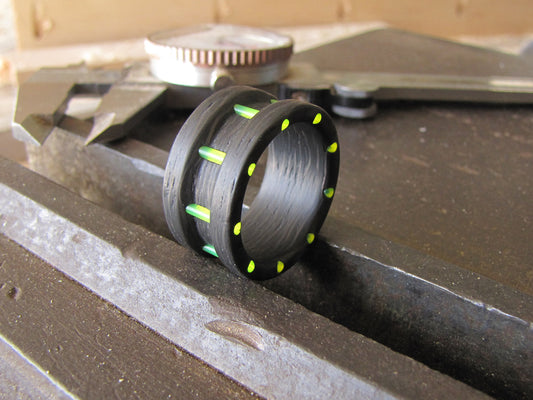 Catalyst - Carbon Fiber and Neon Green Ring