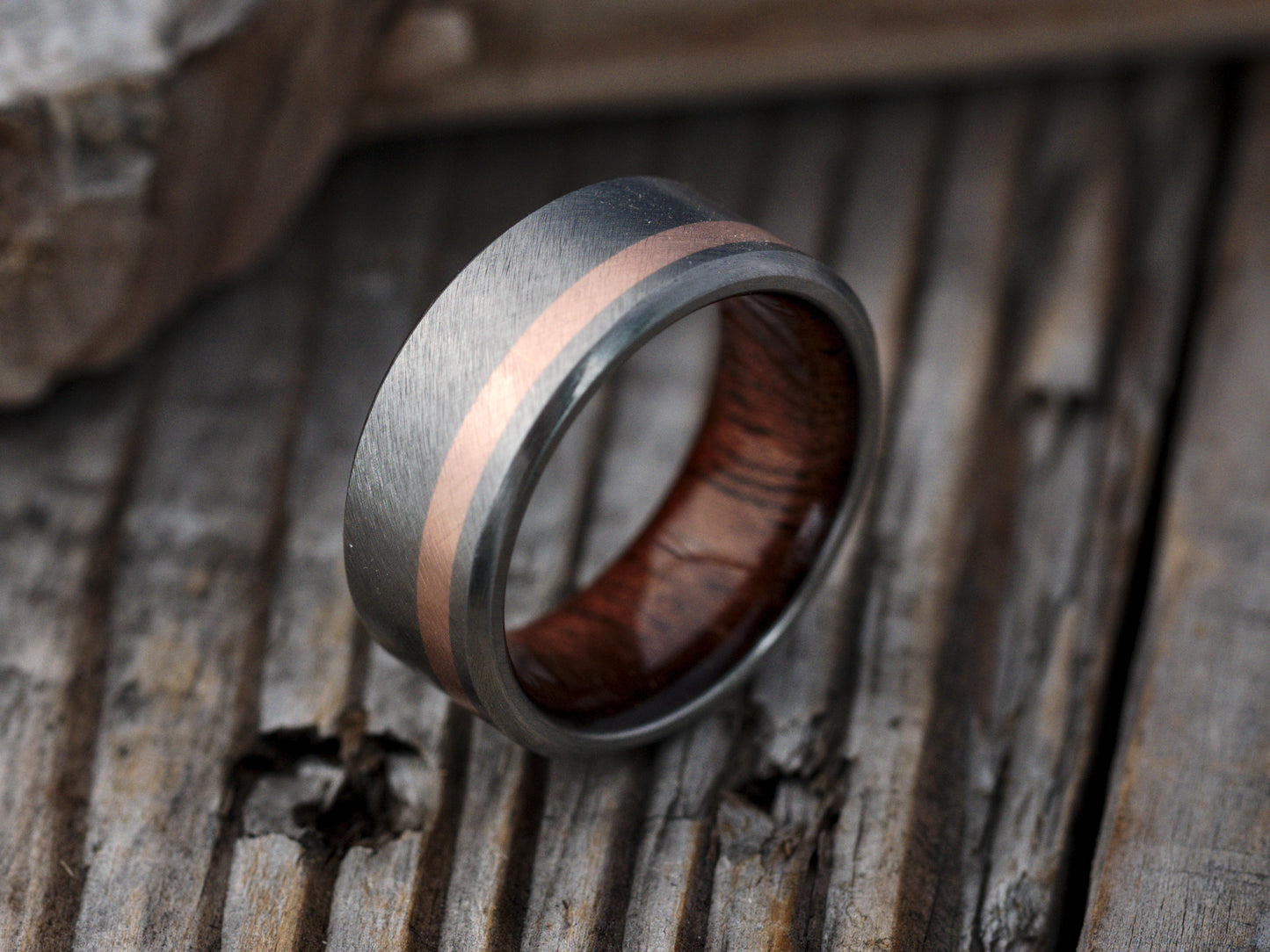 Ellipse (Koa , 14K Rose Gold)