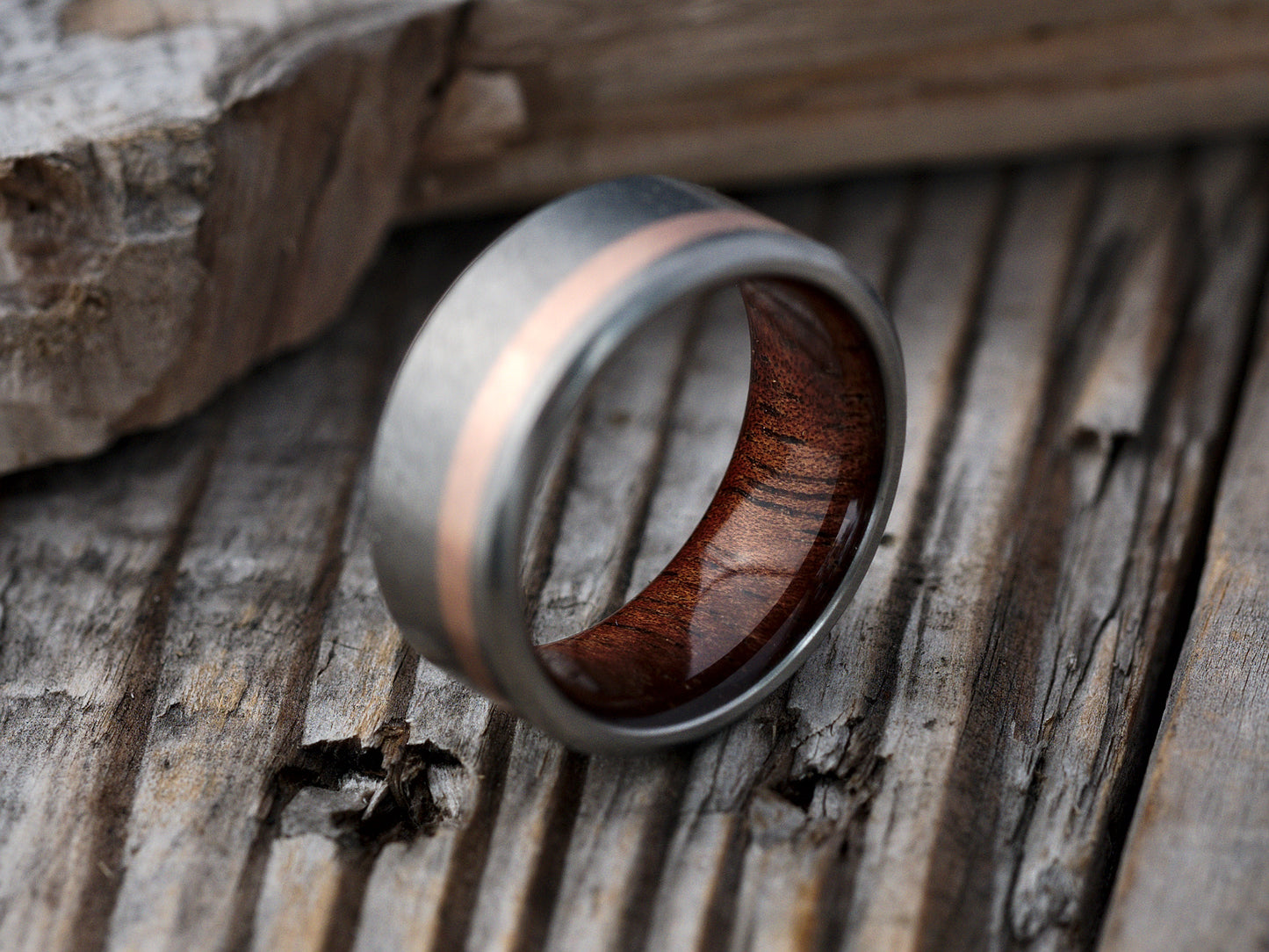 Ellipse (Koa , 14K Rose Gold)