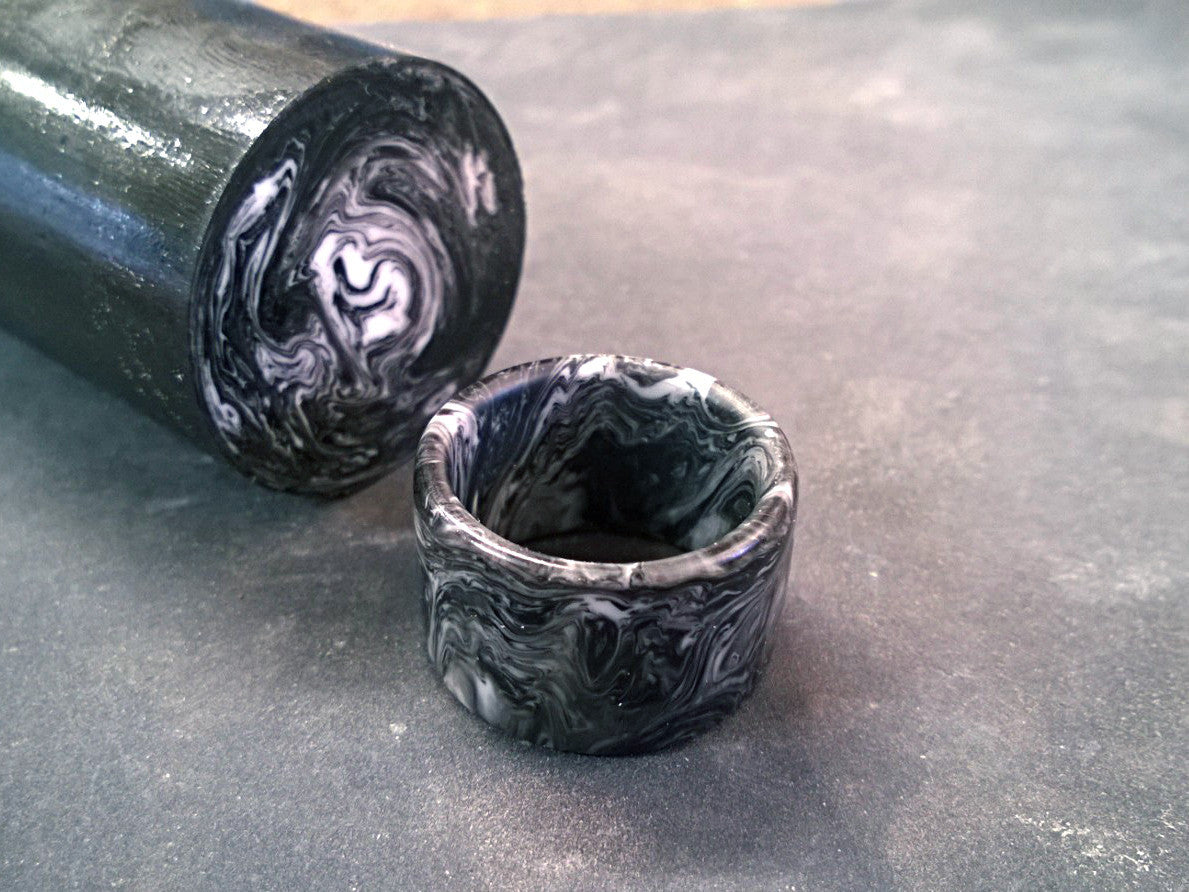 Black & White Ring Blank (3 Pcs.)
