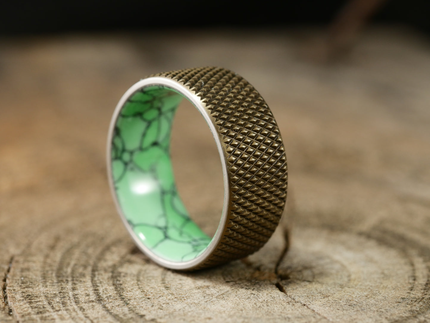 Knurled Duality (Variscite & Burnt Bronze finish)