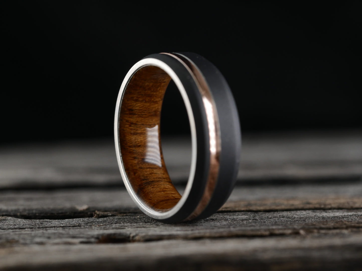 Black Duality+ (Teak & 14K Rose Gold)