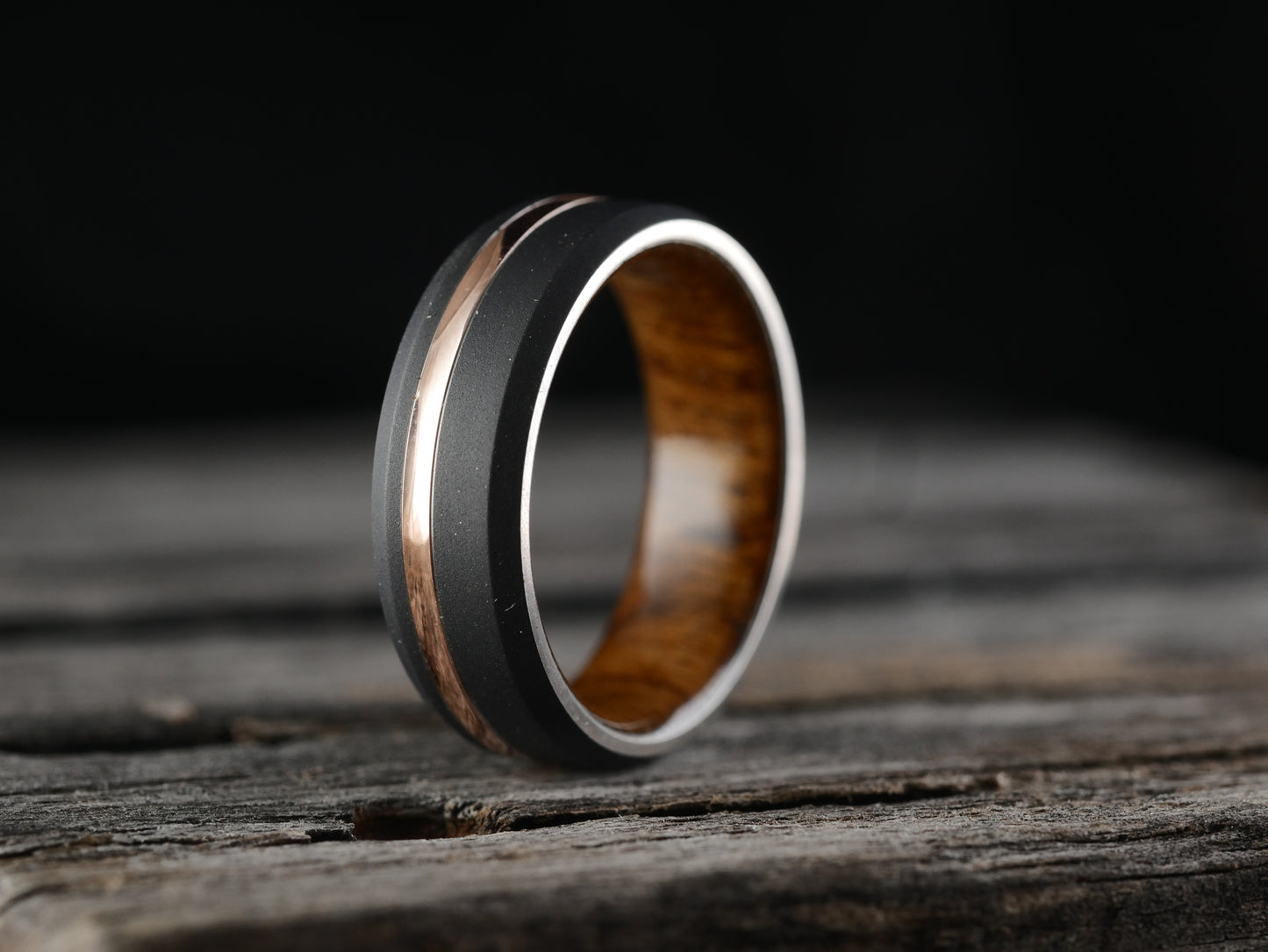 Black Duality+ (Teak & 14K Rose Gold)