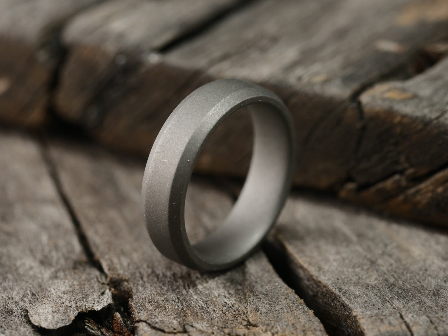 Singularity - Stonewashed Titanium Ring