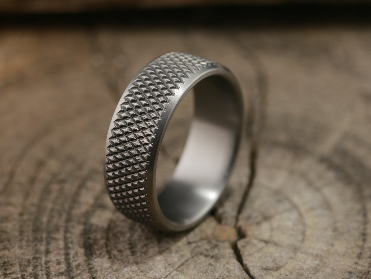 Knurl - Textured Titanium Ring