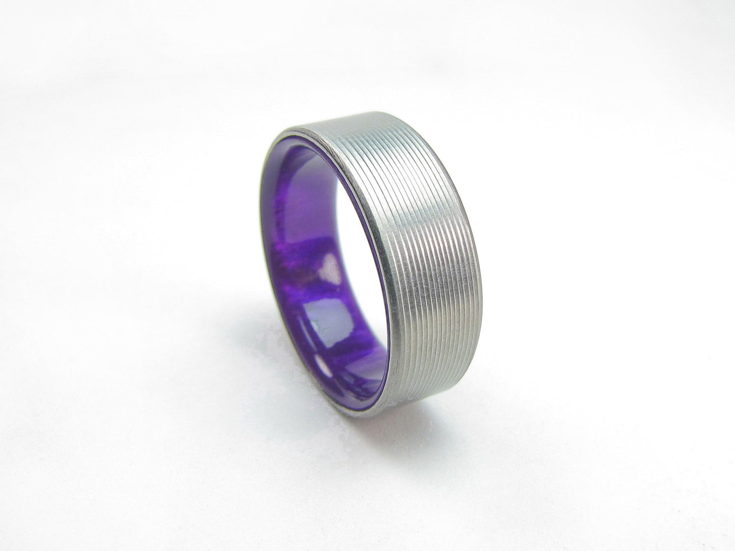 Duality (Royal Purple) - Men's Titanium and Resin Ring