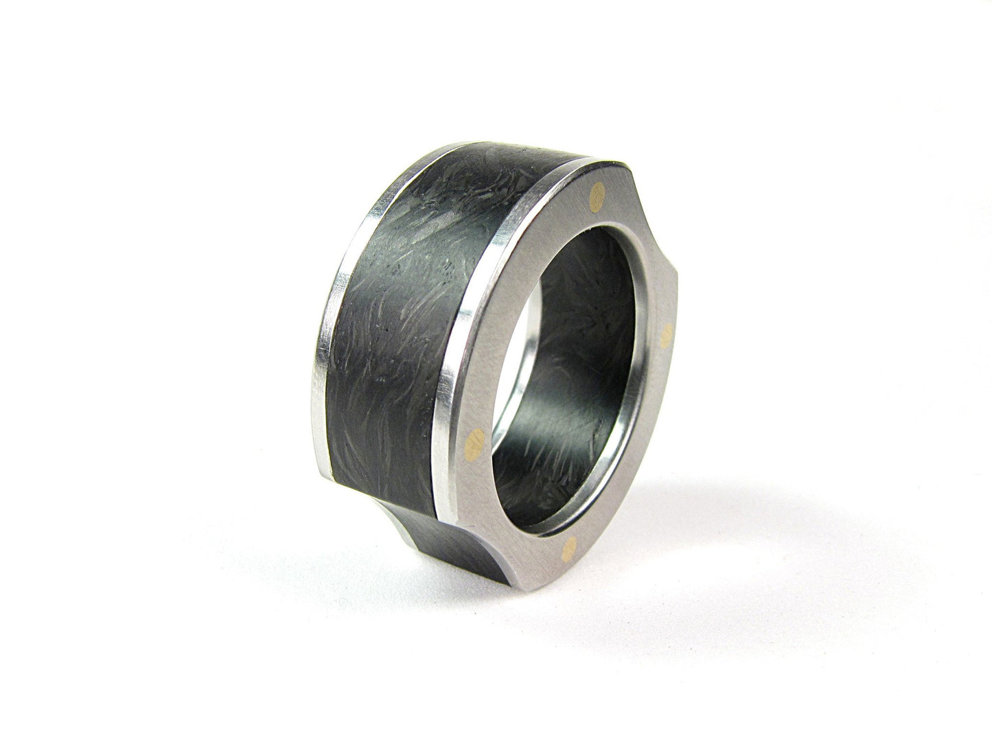 Magnitude - Forged Carbon Fiber and Titanium Ring