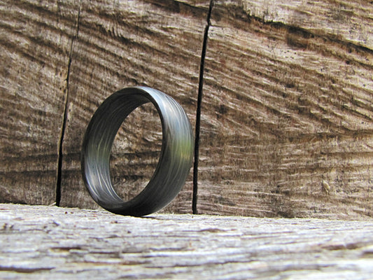 Side cut carbon fiber men's ring