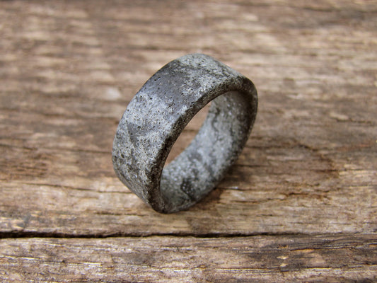 2 tone Marbled concrete mens ring