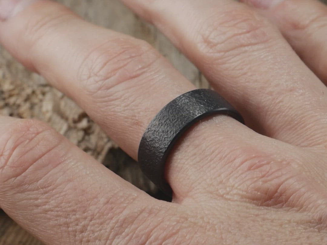 Grit - Black Titanium Ring – Richter Scale Rings