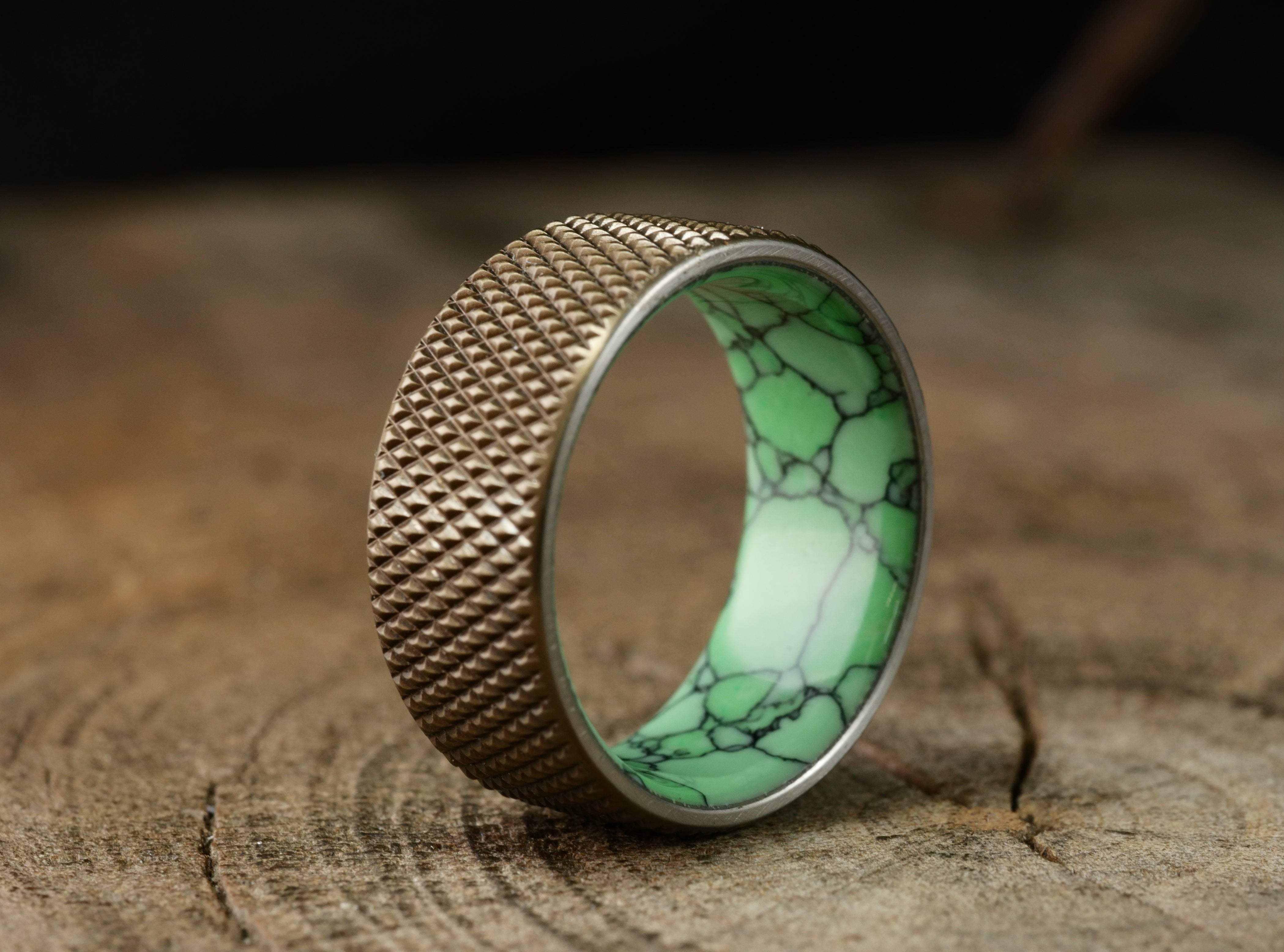 Textured Rings | Mens wedding rings, Wooden wedding ring, Wedding rings