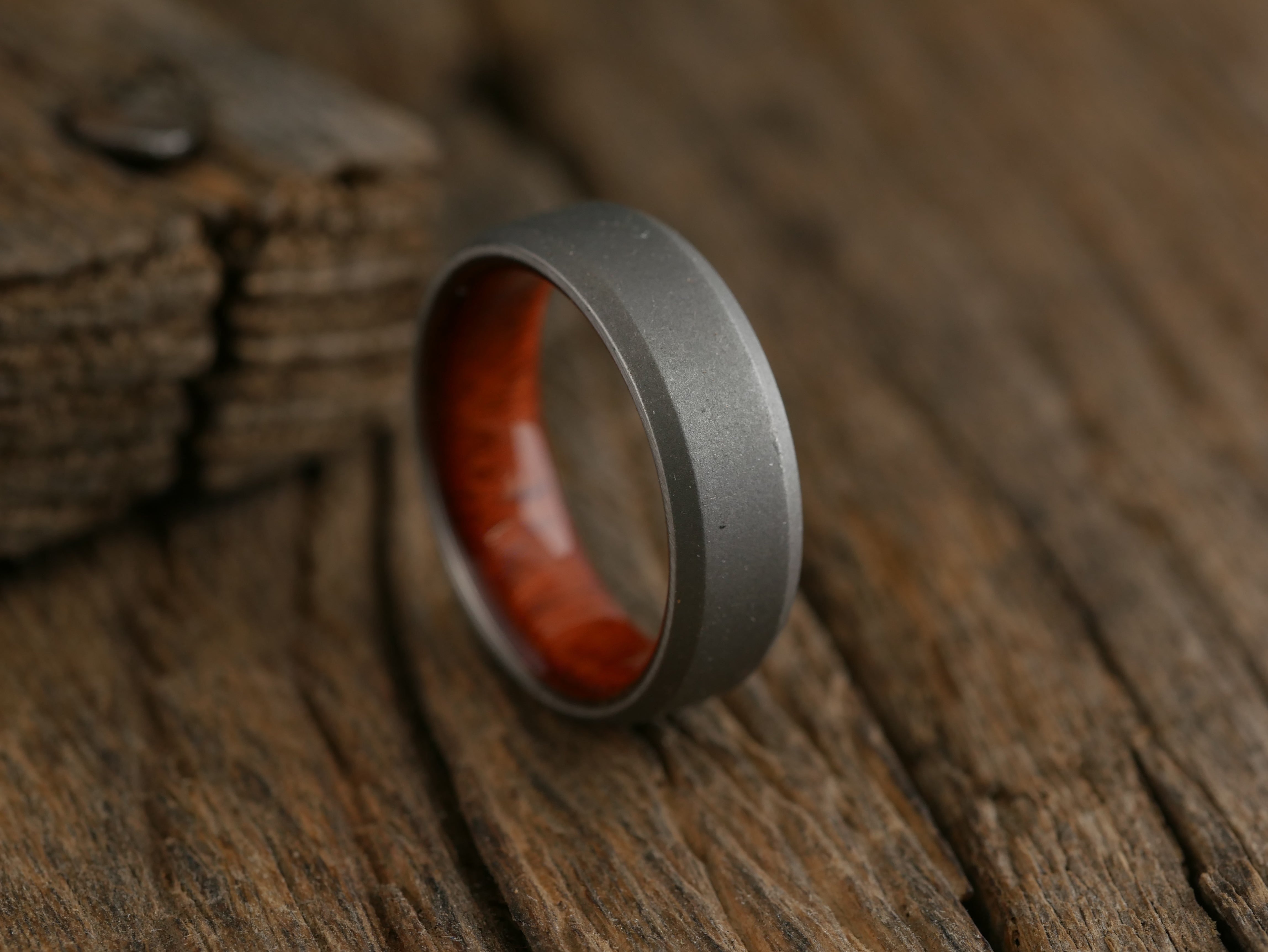 Mens wedding rings hot sale dark metal