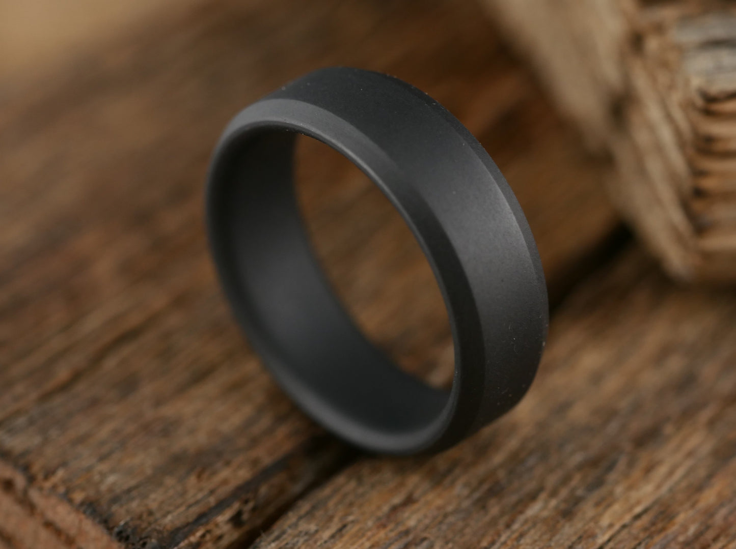 Singularity - Matte Black Titanium Ring