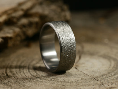 Grit - Textured Titanium Ring