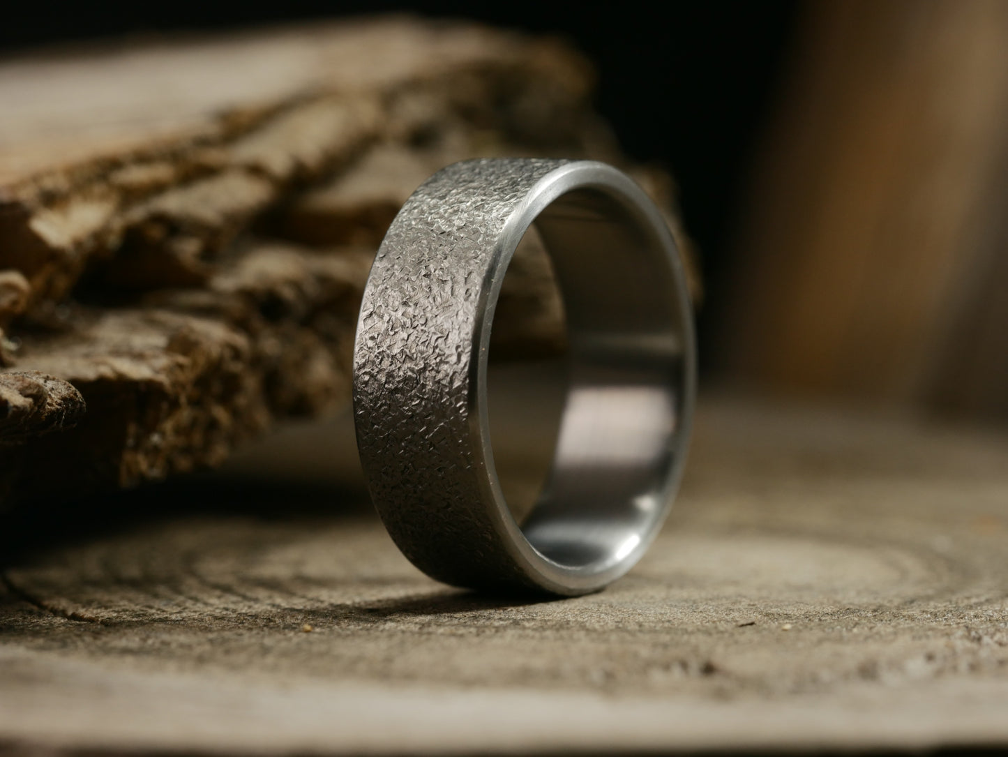 Grit - Textured Titanium Ring