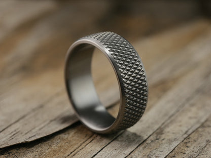 Knurl - Textured Titanium Ring